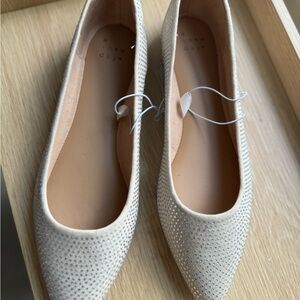 A New Day Cream Crystal Flats for Formal Occasions